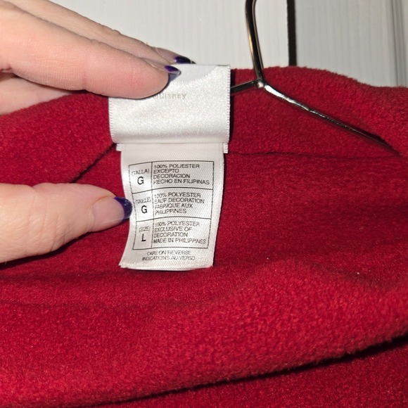 Vintage Winnie The Pooh Ice Skate Fleece Mock Neck Sweatshirt Women's 90s Large - Picture 6 of 12